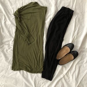 Olive Green Batwing Tunic